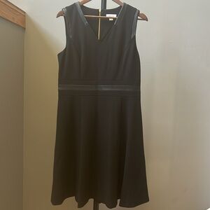 NWT Calvin Klein Black mixed media dress size 12